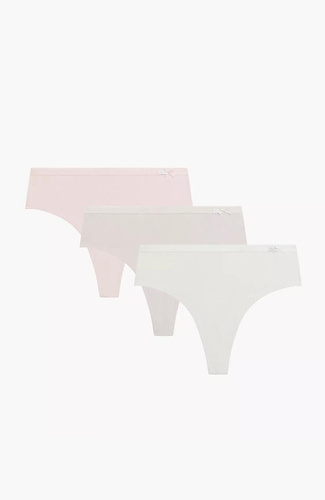 Damen Brazilian Slip Atlantic 3CLP-015 Baumwolle 3er Set hoher Bund