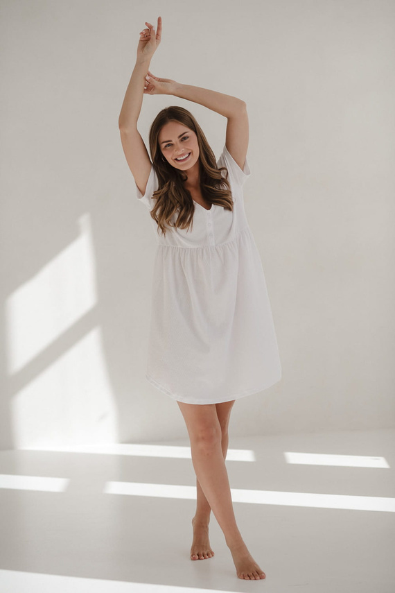 Aurora Umstands- und Stillnachthemd Milk&Love weiß