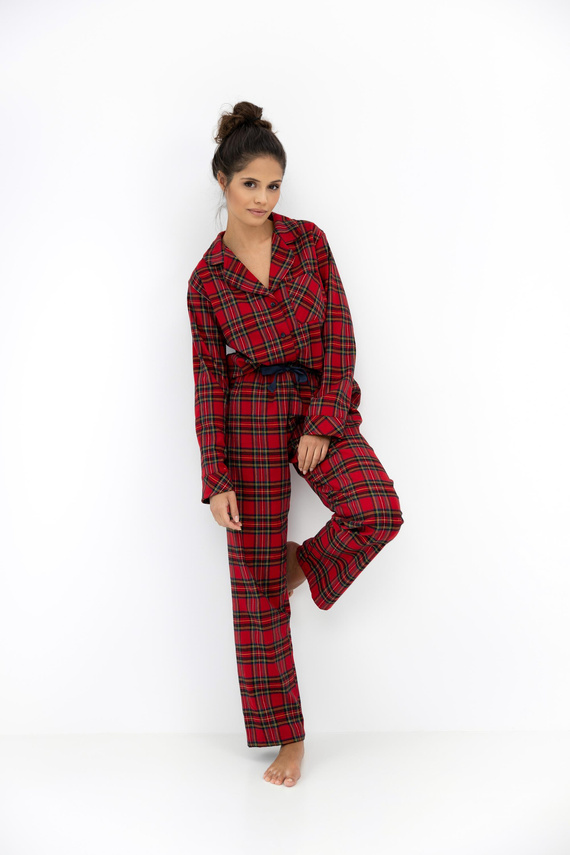 Damenpyjama Dayana Sensis – Flanell, lang, kariert