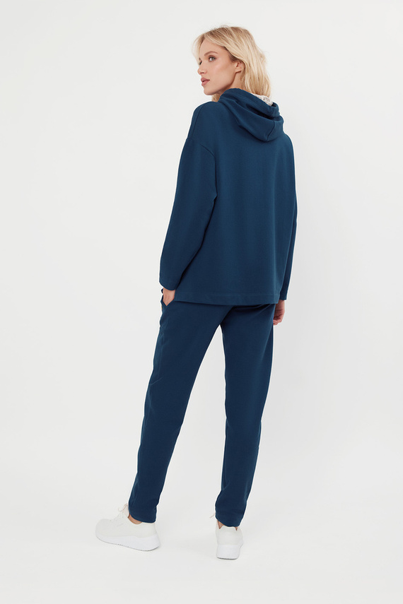 Lagos Damen Sweatshirt mit Kapuze Italian Fashion - denim