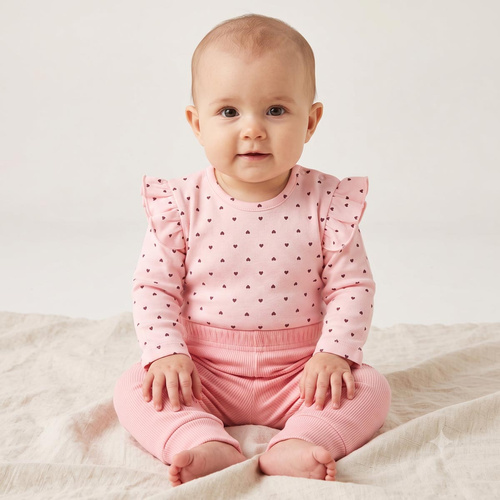 Body für Babys Nicol Tosia 225097 100% Baumwolle rosa mit Rüschen