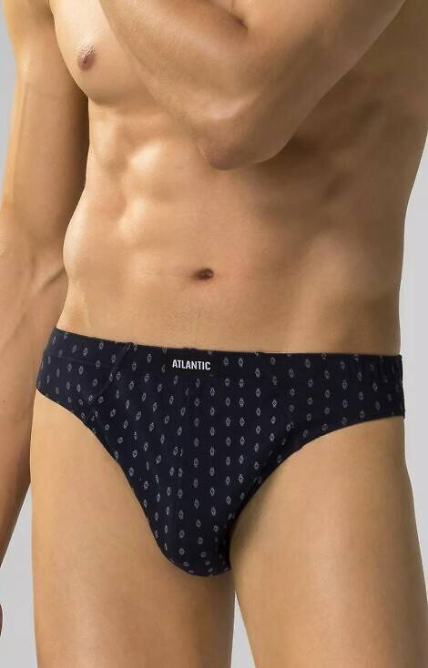 3MP-177 A'3 Atlantic Herren-Slip – Marineblau-Blau – Grau