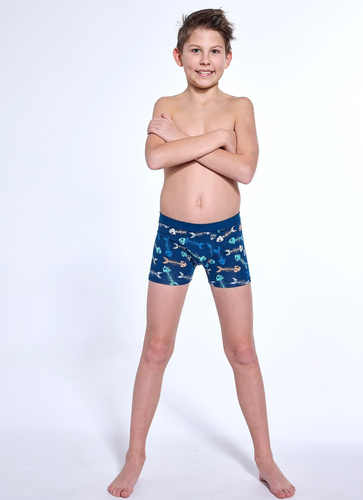 700/146 Fishbone-Boxershorts für Kinder, Jungen, Cornette, Marineblau