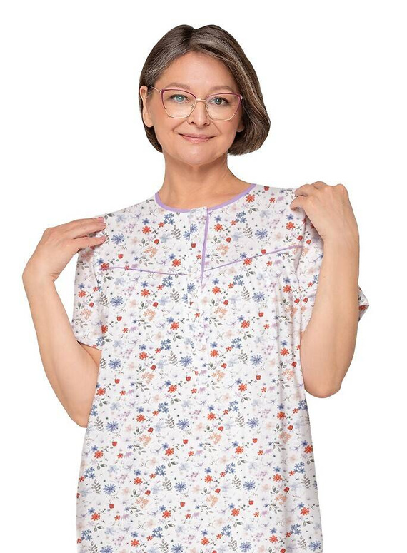 203 Bogna I Martel Nachthemd mit Reißverschluss -25 Lila