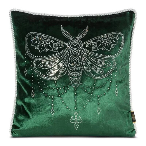Royal 8 Samtkissenbezug mit Kristallen Eurofirana grün