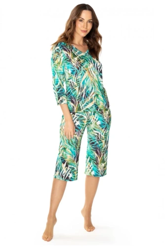 86656 Malaga Damenpyjama Möwengrün