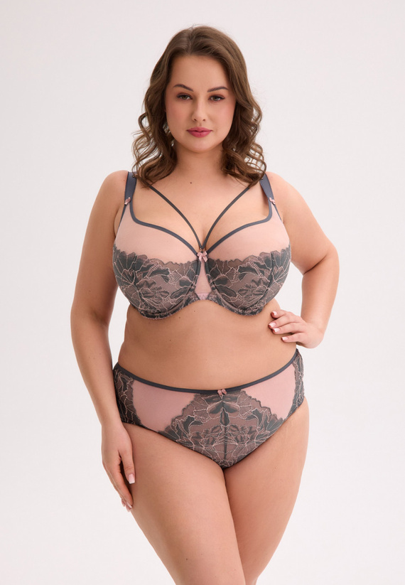 GFP 1318 Priya Gaia Damenhöschen – graphitrosa Maxi, Spitze und elegant