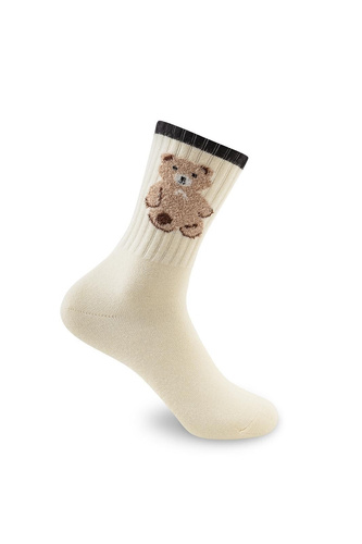 Be Snazzy SK-136 Damen-Socken Winterweich Druckfrei Ecru