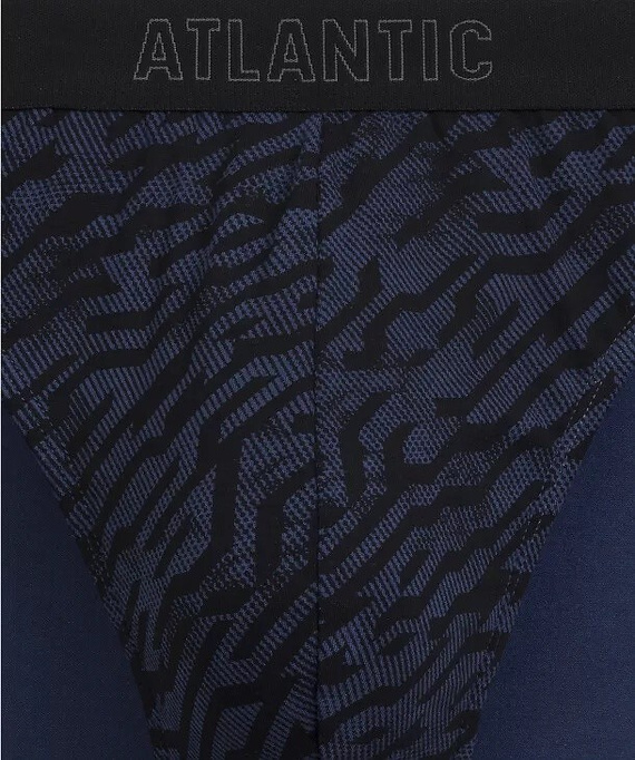 Herren-Slips Atlantic 3MP-221 A3 3er-Pack – aus Baumwolle, Graphit/Schwarz/Indigo