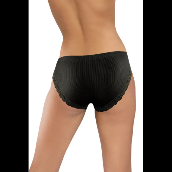 Damen Slip Sesto Senso 6108 Spitze nahtlos elastisch bequem black