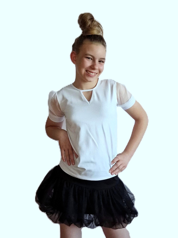 Sonia Bambarillo Kinderbluse – weiß, Baumwolle, elegant und bequem