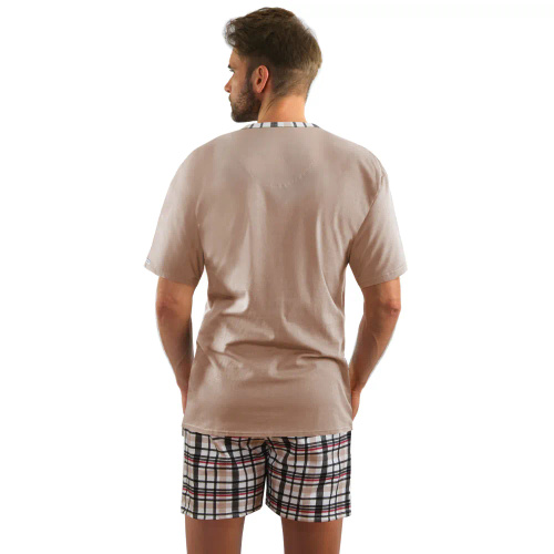 2187/27 Sesto Senso Latte Herren-Kurzarmpyjama
