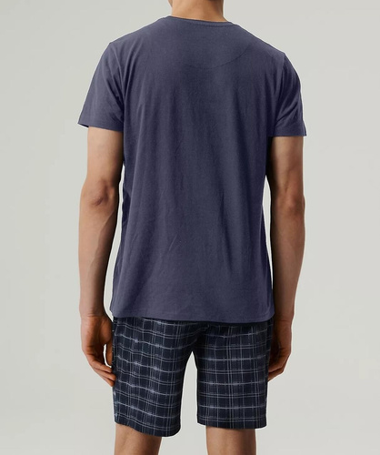 NMP-380 Herren-Kurzarmpyjama, Atlantic – Marineblau