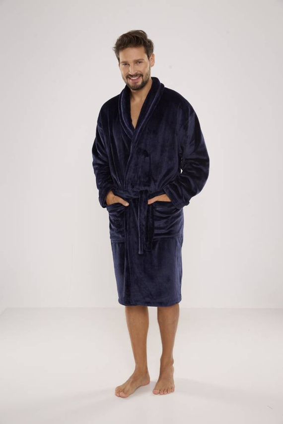 716 Rafael Herren Bademantel De lafense - marineblau