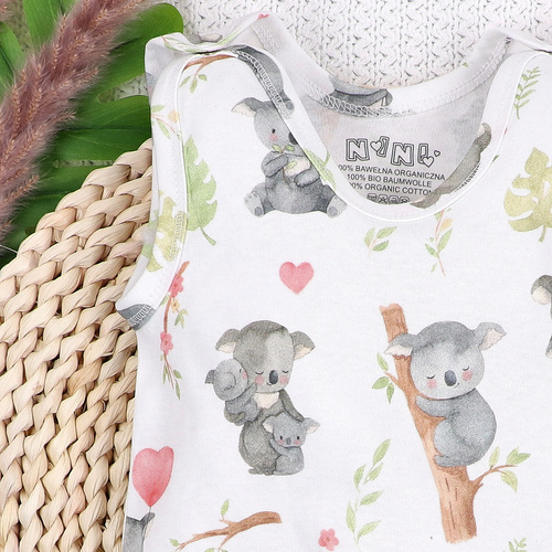 Nini Baby-Strampler Sweet Koala 100% Bio-Baumwolle – Hergestellt in Polen