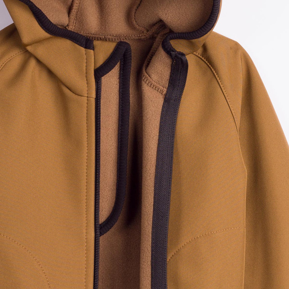 229003 Nicol Softshell-Jacke für Jungen mit Fleece, Kapuze und Reflektoren – olivgrün
