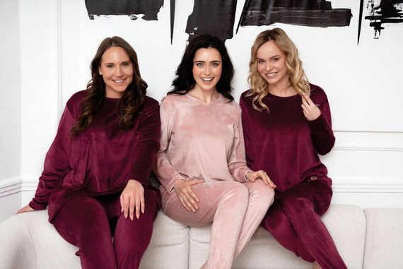 Akara Damen-Set Italienische Mode - puderrosa 