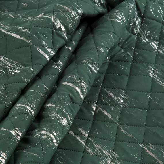 Blink 1 dekorative Tagesdecke Design91 dunkelgrün/silber