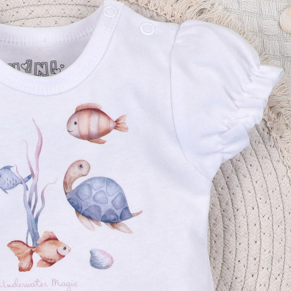 ABN-5483 Underwater World Nini Baby-T-Shirt – Bio-Baumwolle für Mädchen