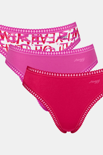 GO Crush High Leg C3P Damenhöschen 3er-Pack Sloggi - rot rosa
