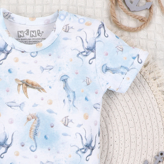 ABN-5447 Sea Of Joy Nini Body aus Bio-Baumwolle – Bio-Baumwolle, kurze Ärmel