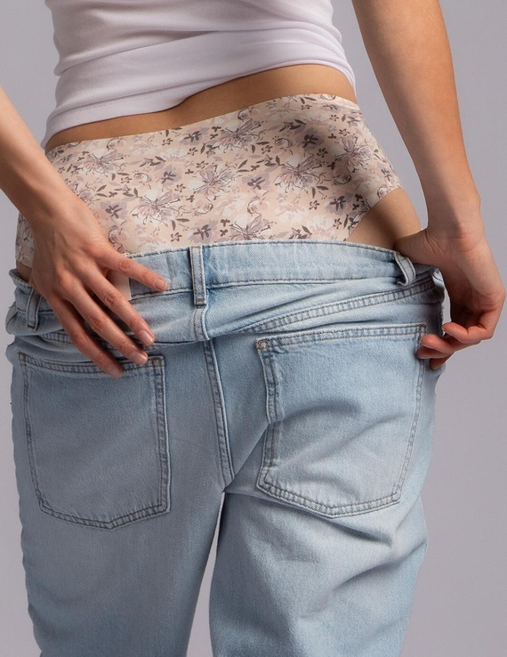 Damen Slips Lama L-LC1598 BI nahtlos Baumwolle 2er Set beige-mocca