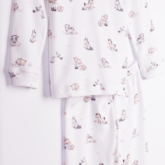 228036 Nicol FARMA Kinder-Pyjama 100% Baumwolle lang mit Tieren