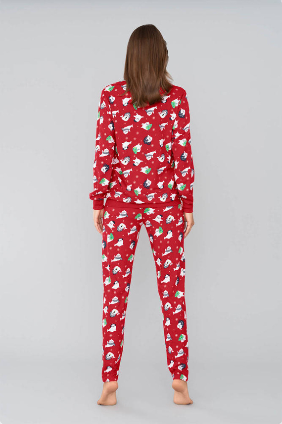 Koda Damen Schlafanzug Italian Fashion-print rot 