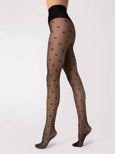 F 5007 Heartbeat Fiore Strumpfhose 20 den - schwarz