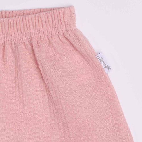 Mädchen-Shorts Nicol 224316 Musselin 100% Baumwolle Sommer - rosa