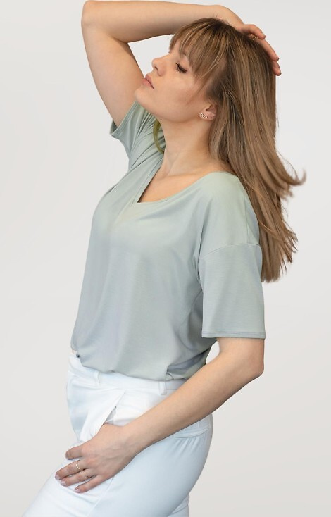 Patty Babell Kurzarmbluse - Minze