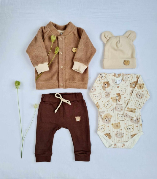 3717P Teddy Marija Fleece-Sweatshirt – braun