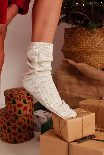 553/554 Wellsoft Smooth Schlafsocken De Lafense - ecru gestrichelt