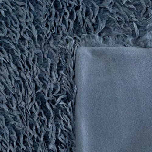 Adore Blanket, zottelige, pelzige Tagesdecke von Eurocurtains, Marineblau