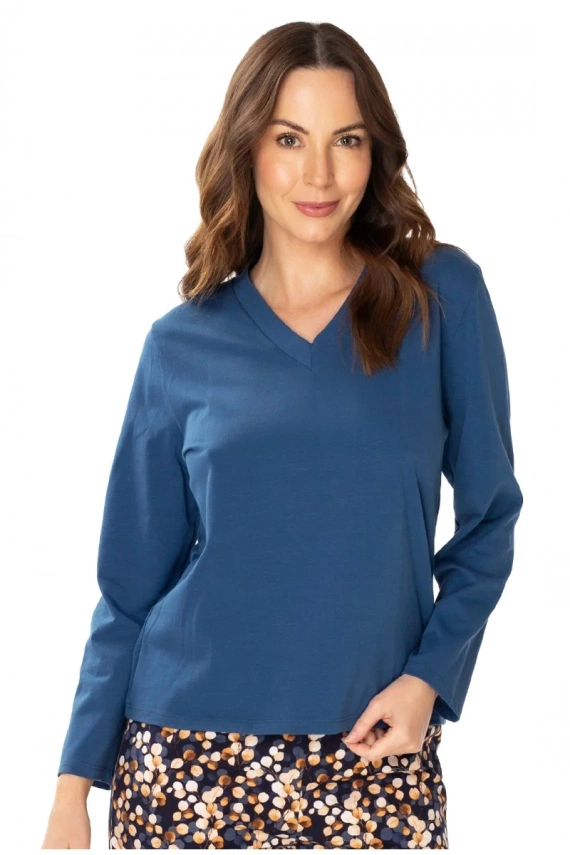 86673 Lucy Seagull Jeans-Pyjamabluse