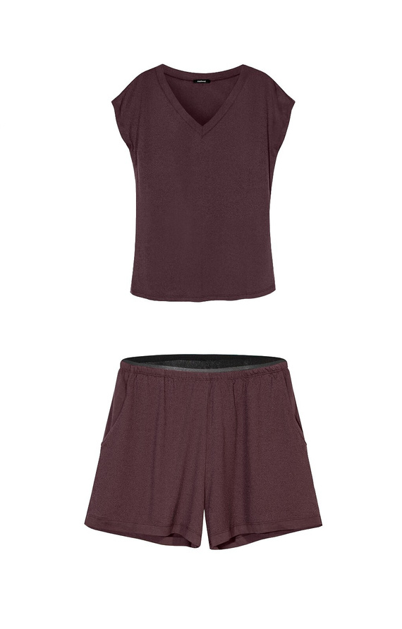 Pyjamashorts Mefemi Mila PDI1 Viskose weich komfortabel brown