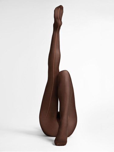 Fiore G6138 Marrone Mocca Damenstrumpfhose 40 DEN mit kontrastierter Naht