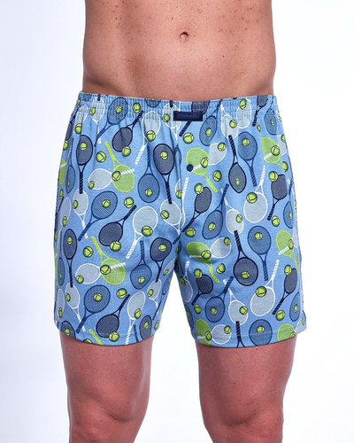 001/173 011/173 Klassische Cornette Herren-Boxershorts – blau