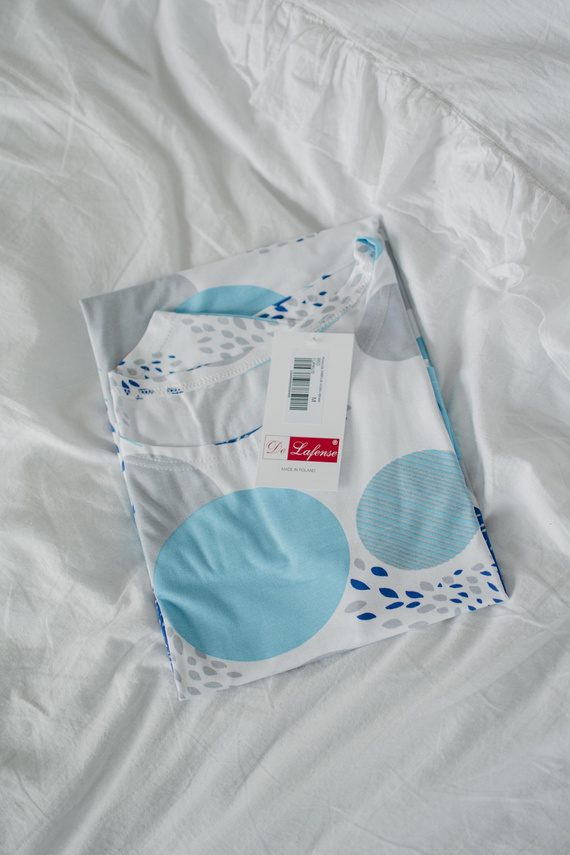 860 Amelia De Lafense Nachthemd - kurze Ärmel, weiche Viskose - türkis