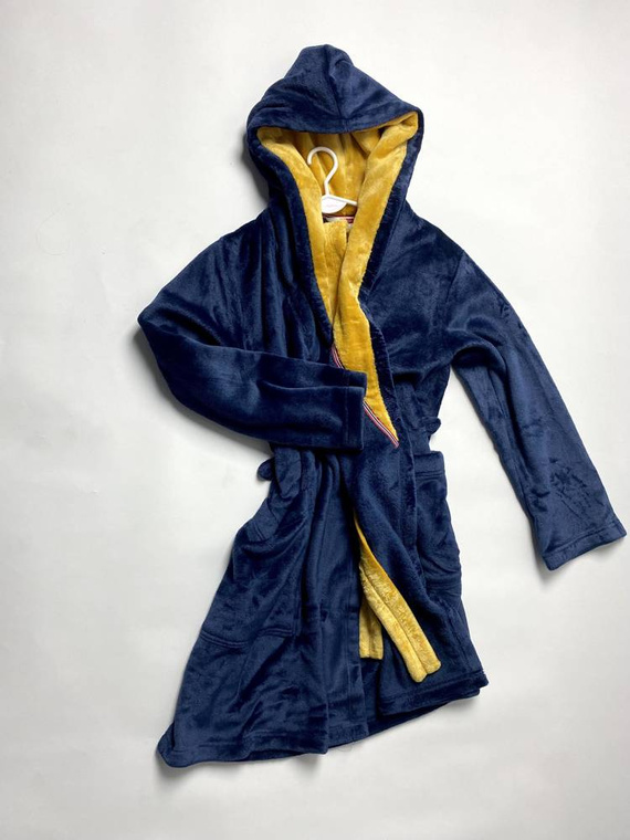 627 Soraya Damen Kurzer Morgenmantel Forex - marineblau/honig