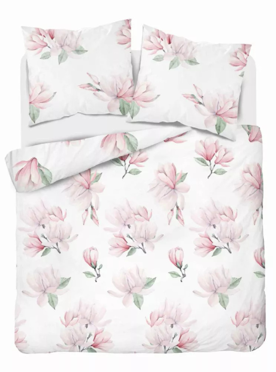 5034 A Mikrofaser-Bettwäsche mit Blumen Detexpol rosa