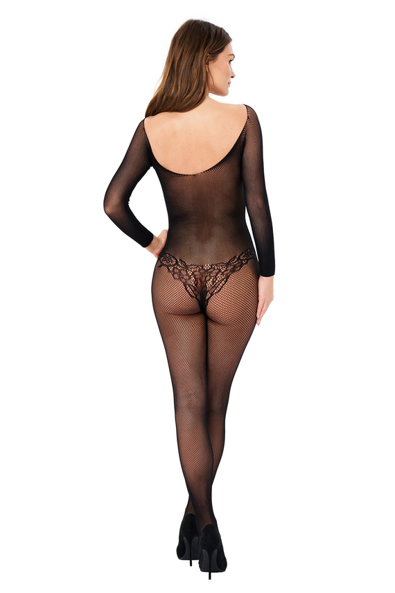 Bodystocking Kotek BG003 schwarz S/M/L – elastisches Netz
