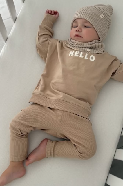 Gestreifte Leggings für Kinder von Yosoy – Karamell