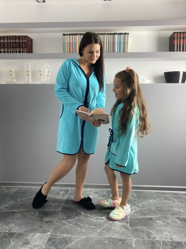 374 / 375 Desiree Bademantel für Kinder - mint