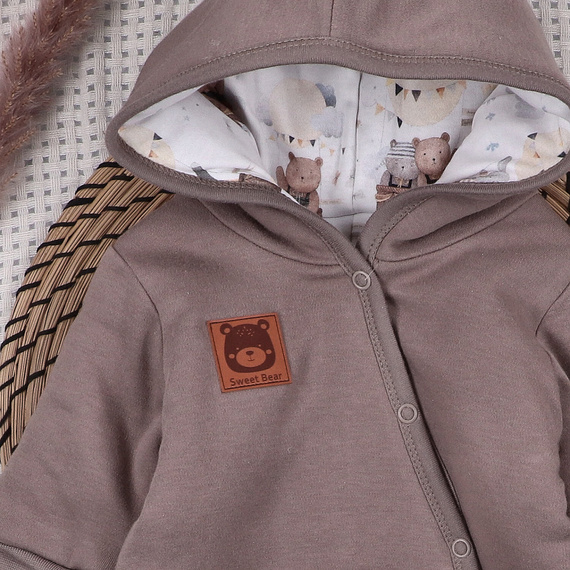 Gefütterter Baby-Overall Circus Nini – 100% Bio-Baumwolle