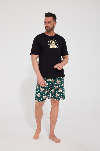 Cornette Billionaire 326/348 Herren-Pyjama 100% Baumwolle Schwarz Kariert