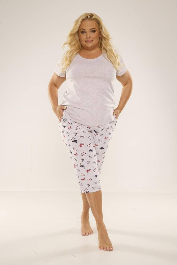 483 Mariposa Forex Damen Schlafanzug - beige melange