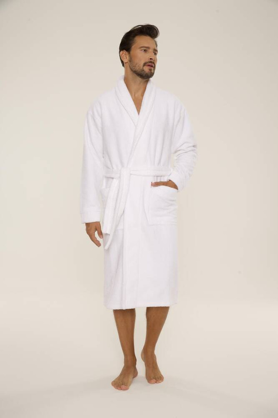 735 Manuele Herren Bademantel De Lafense - weiß