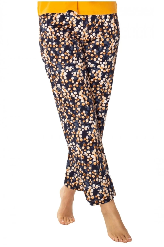 86674 Lucy Pyjamahose Möwenmuster braun