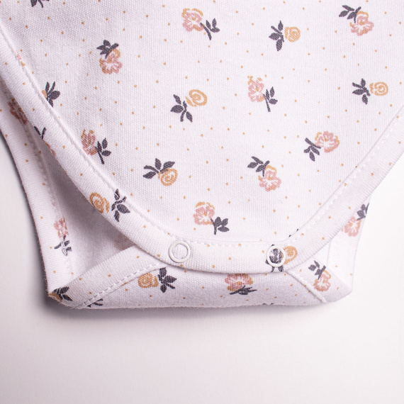 Mädchen Baumwollbody mit Kurzarm und Blumenmuster – Nicol, 220094